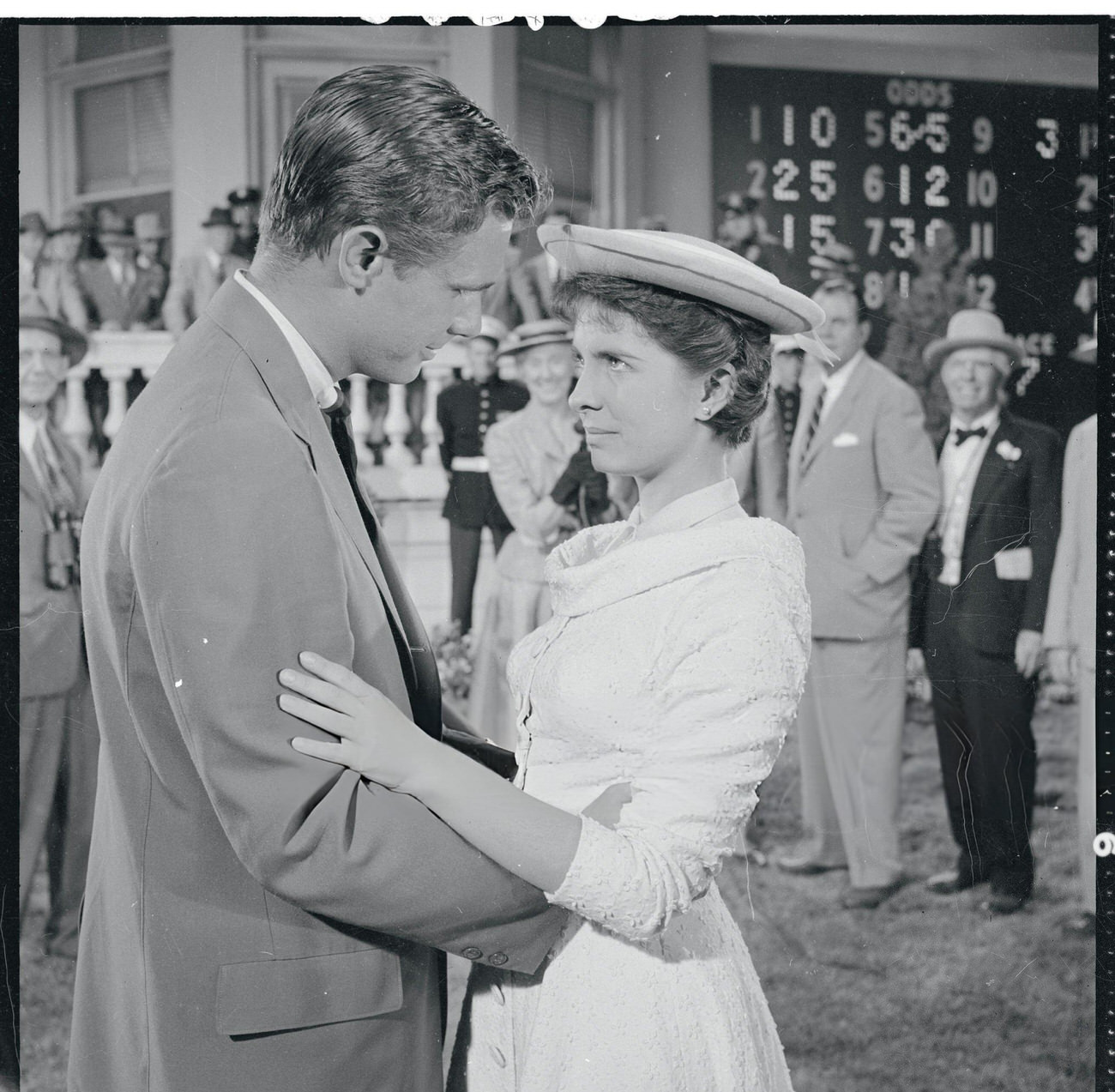 Margaret O'Brien'S First Film Kiss With John Lupton In ‘Glory’, 1956.