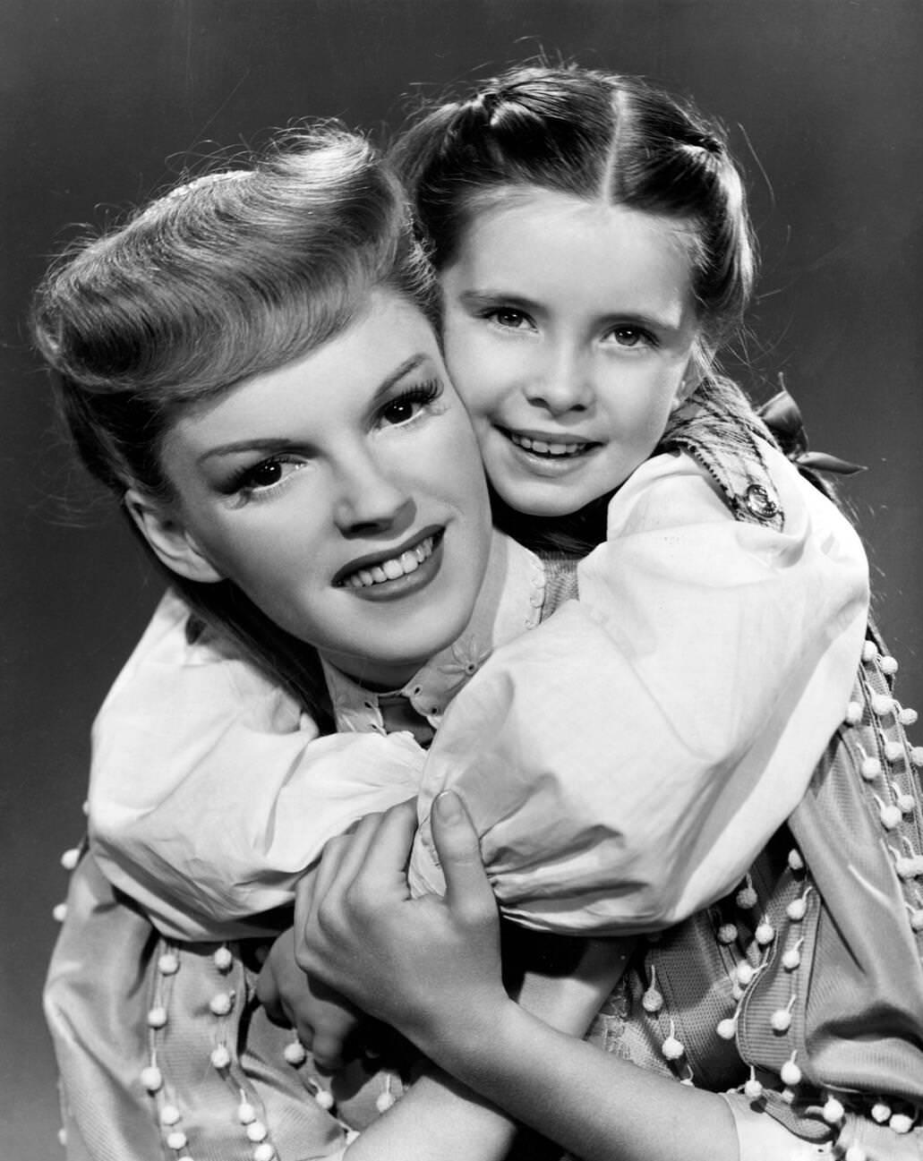 Judy Garland And Margaret O'Brien In ‘Meet Me In St. Louis’, 1944.
