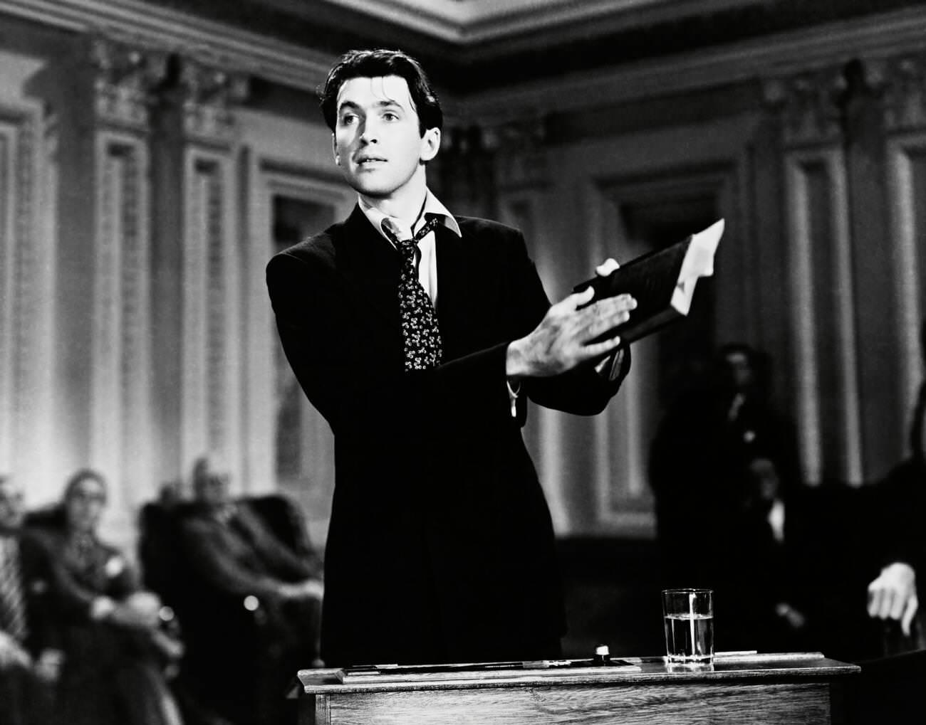 James Stewart In ‘Mr. Smith Goes To Washington’, 1939.