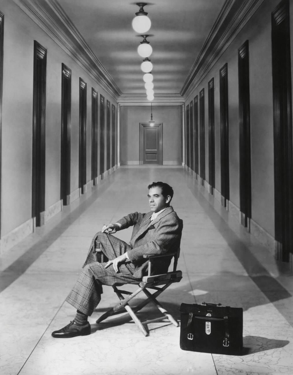 Frank Capra On The Set Of ‘Mr. Smith Goes To Washington’, 1939.