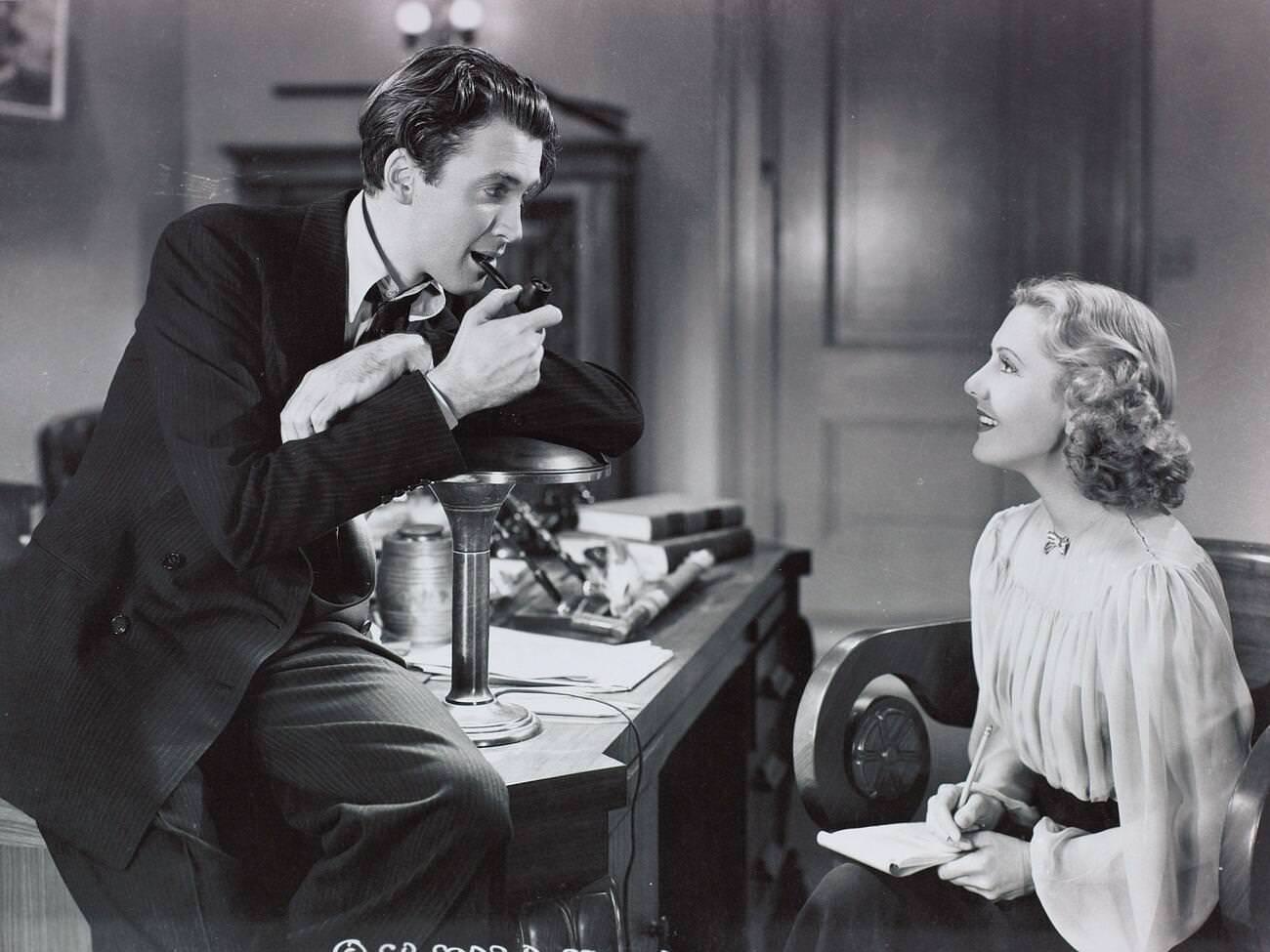 James Stewart And Jean Arthur In ‘Mr. Smith Goes To Washington’, 1939.