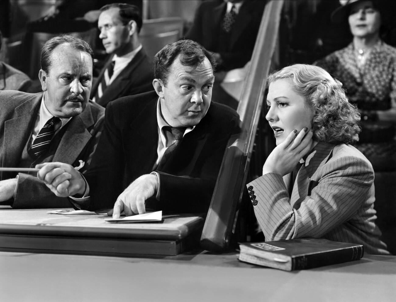 Thomas Mitchell And Jean Arthur In ‘Mr. Smith Goes To Washington’, 1939.