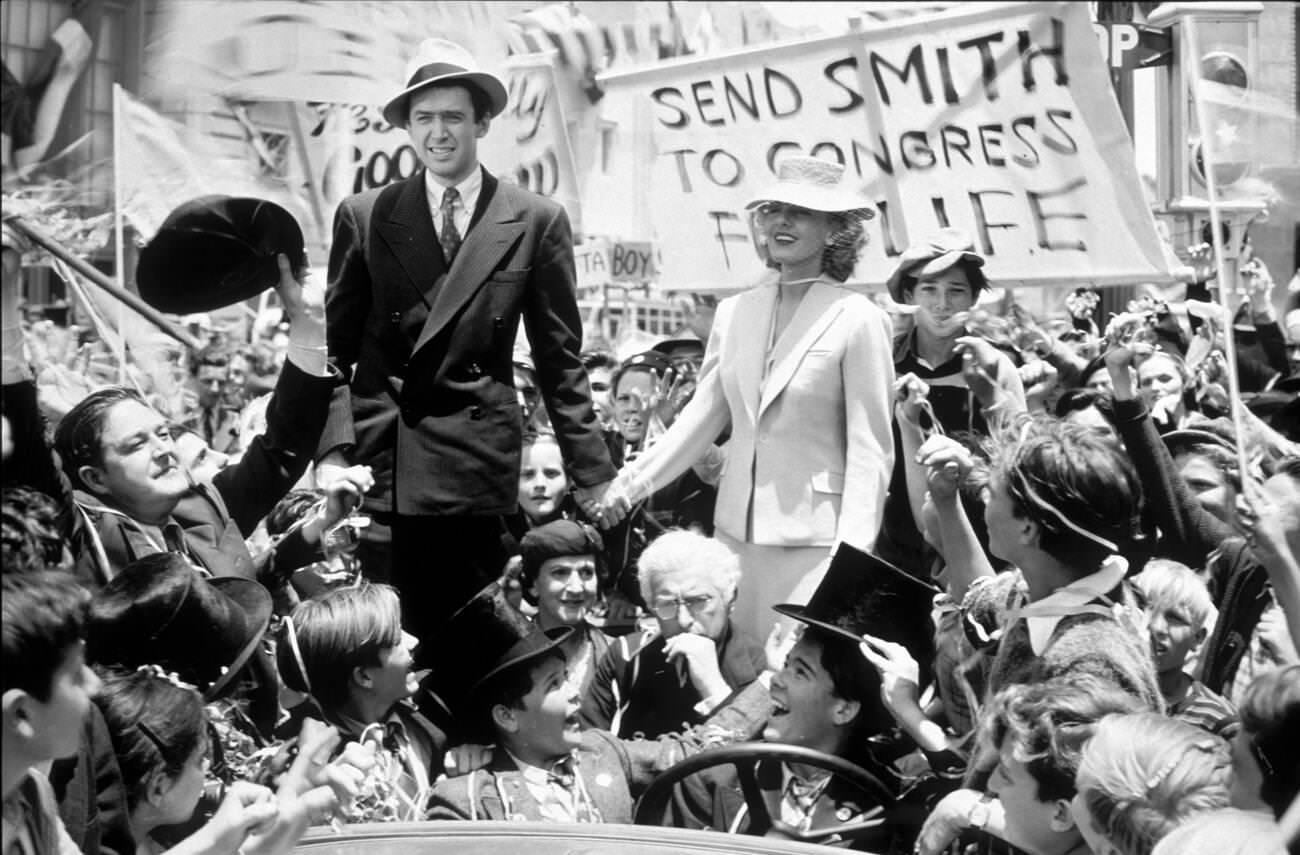 James Stewart And Jean Arthur In ‘Mr. Smith Goes To Washington’, 1939.