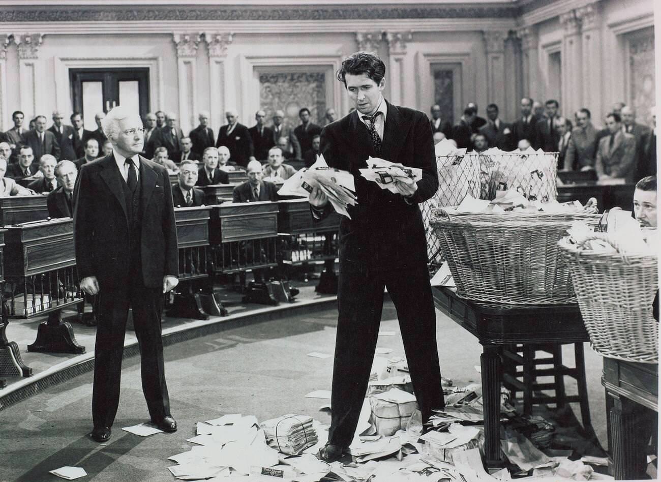 James Stewart And Claude Rains In ‘Mr. Smith Goes To Washington’, 1939.