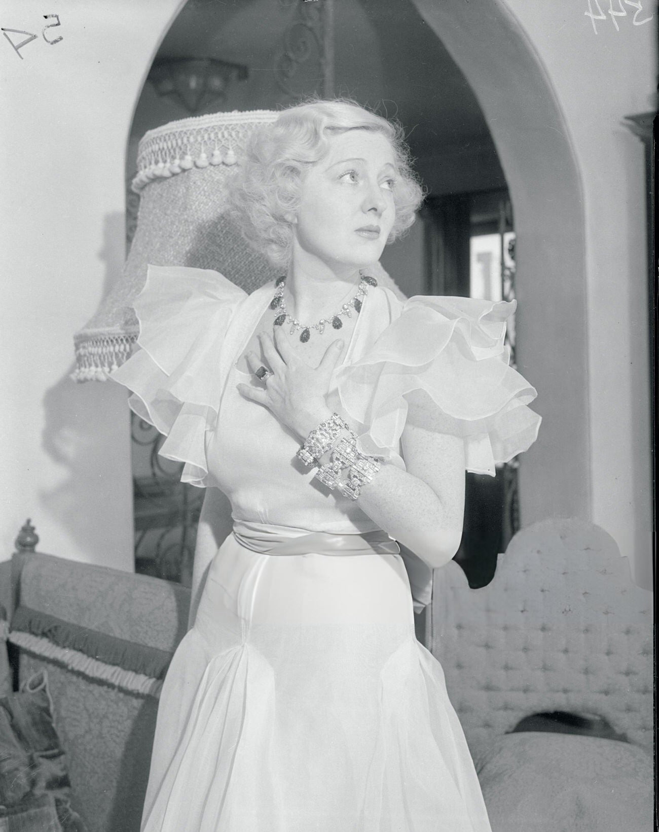 Peggy Hopkins Joyce Wearing Pase Diamonds, 1920S.