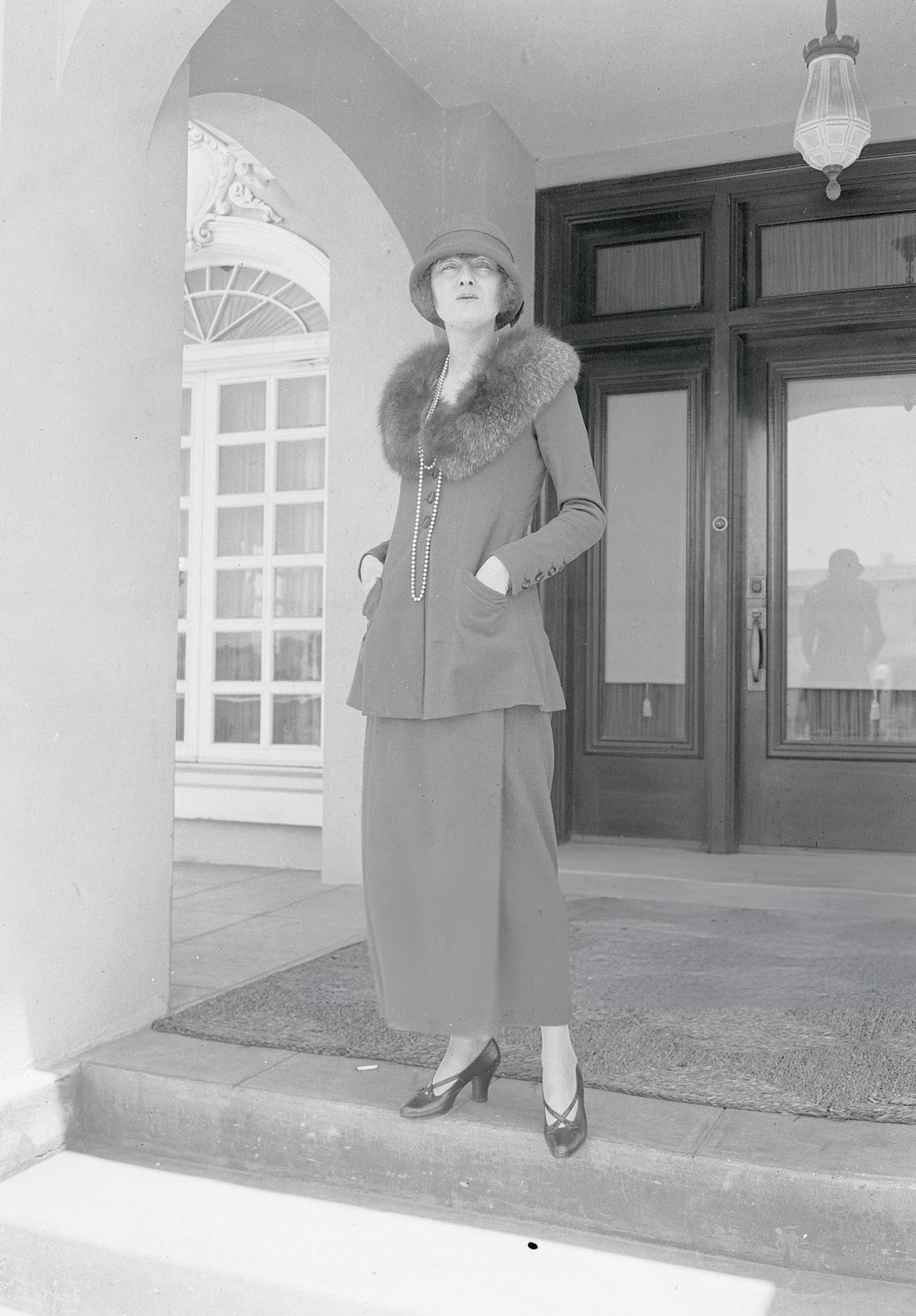 Peggy Hopkins Joyce Posing In A Doorway, 1920S.