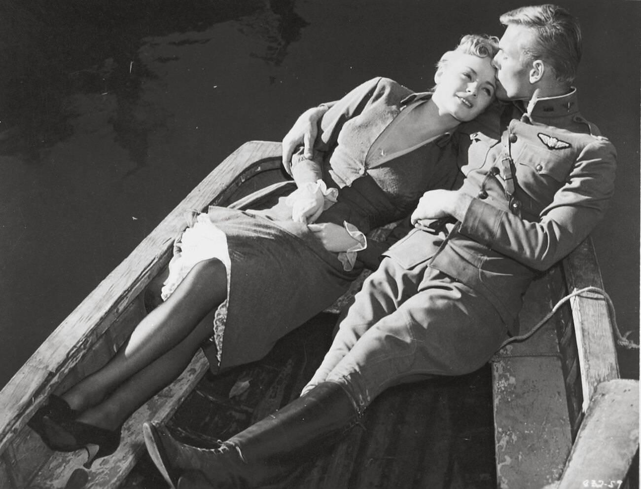 Tab Hunter And Etchika Choureau In &Amp;Quot;Lafayette Escadrille&Amp;Quot;, Also Known As &Amp;Quot;With You In My Arms&Amp;Quot;, 1958.