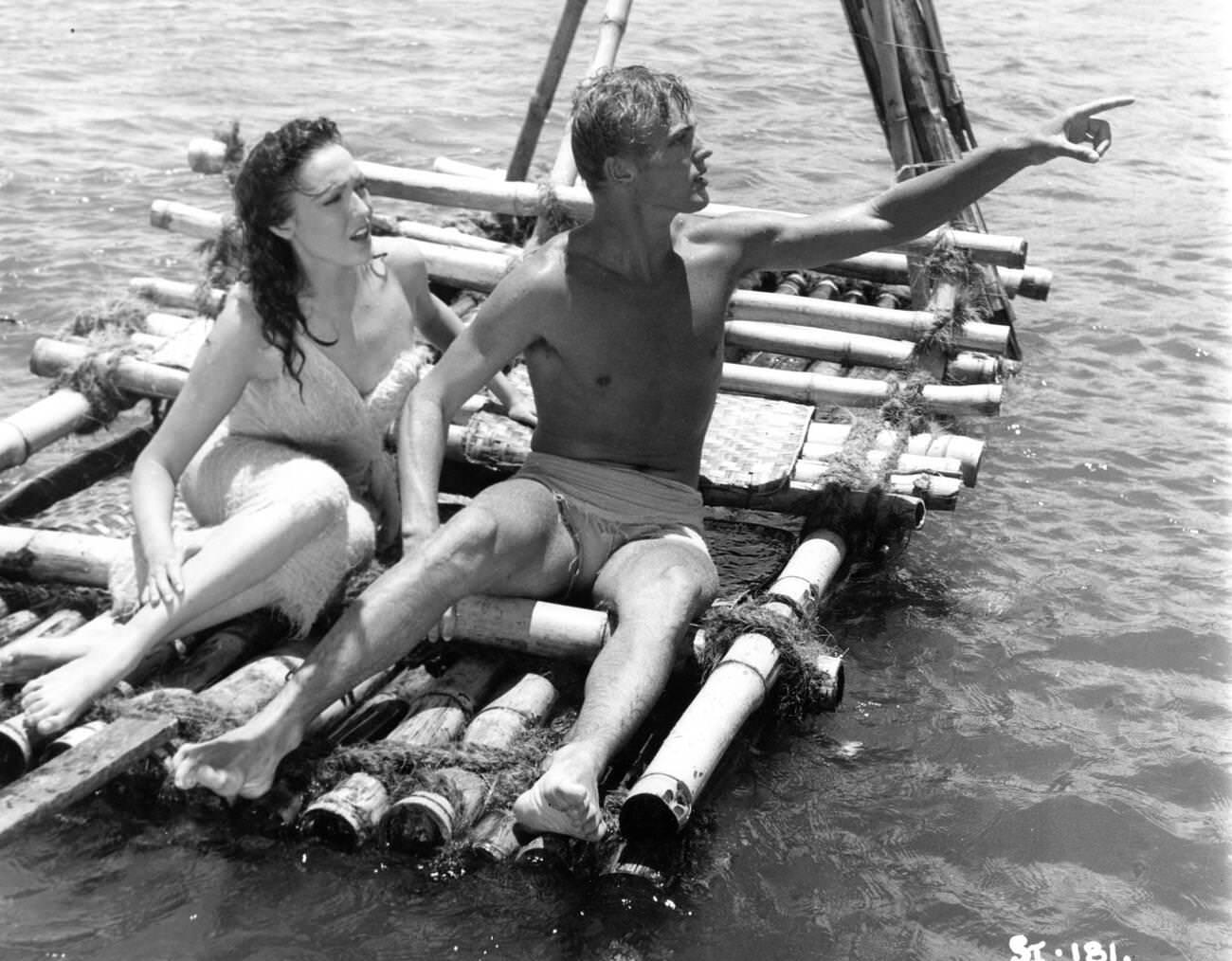 Linda Darnell And Tab Hunter In &Amp;Quot;Saturday Island&Amp;Quot;, Also Known As &Amp;Quot;Island In The Sun&Amp;Quot;, 1952.