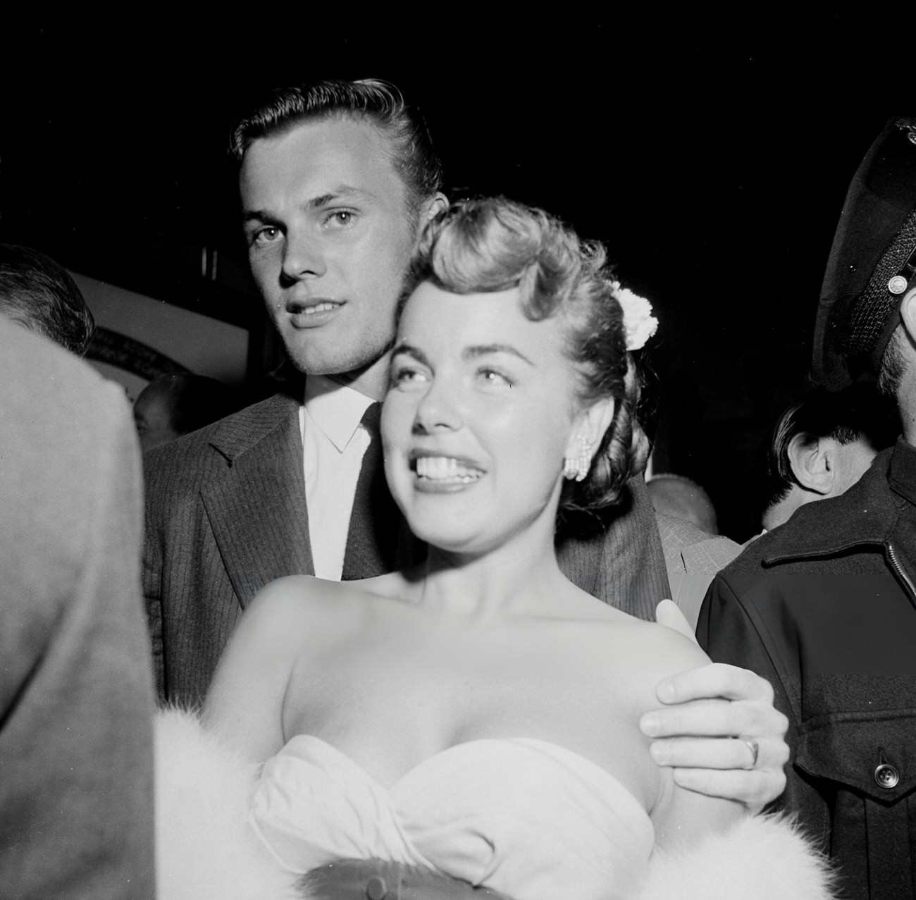 Terry Moore And Tab Hunter At A Movie Premiere Party For &Amp;Quot;Red Garters&Amp;Quot;, 1954.