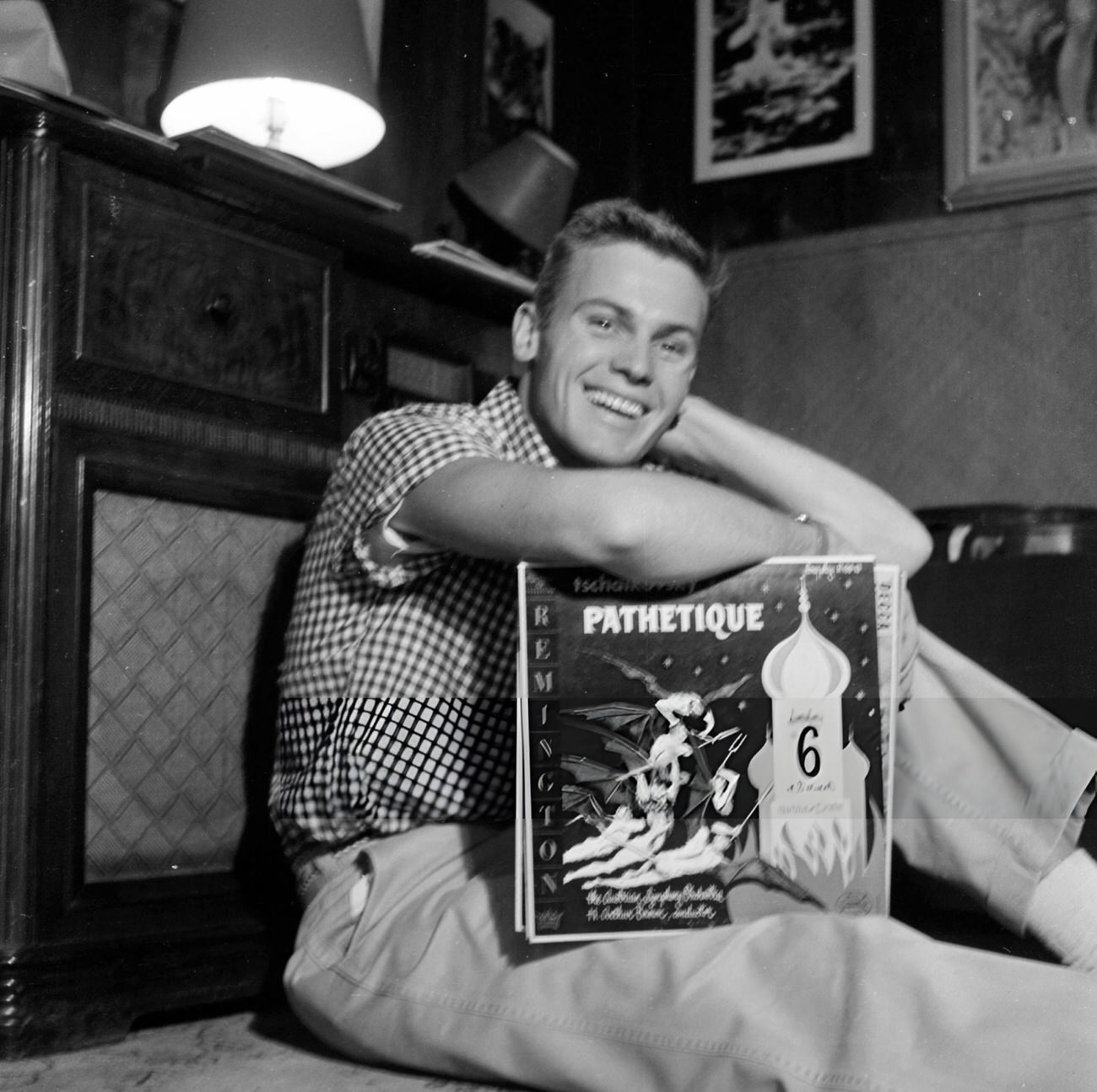 Tab Hunter At Home In Los Angeles, 1955.