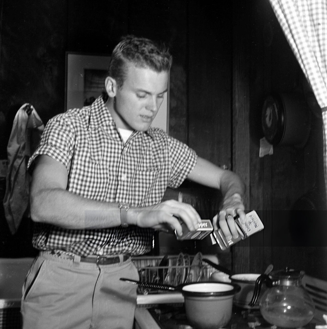Tab Hunter At Home In Los Angeles, 1955.