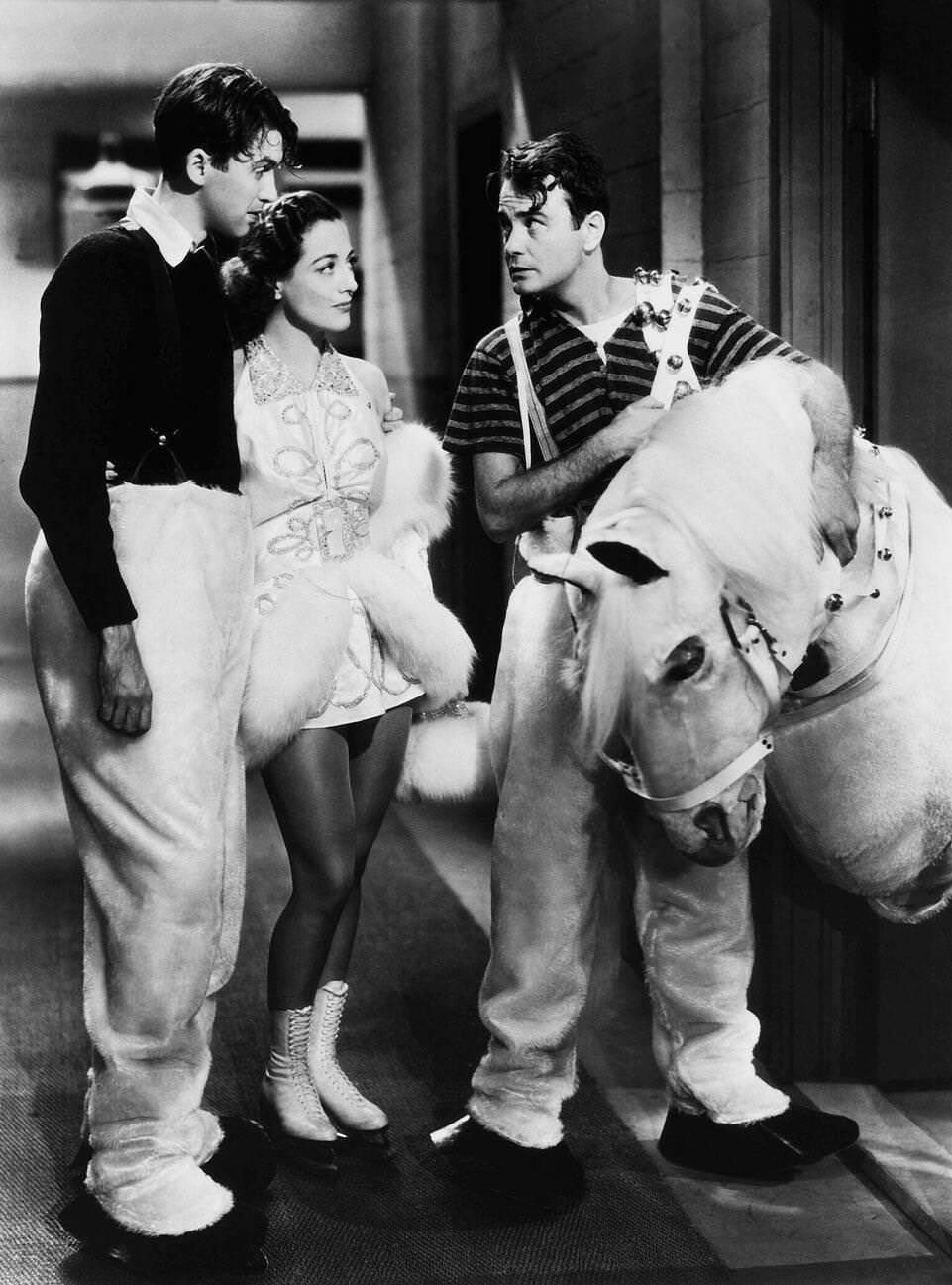 James Stewart, Joan Crawford, And Lew Ayres In The Film, 'The Ice Follies Of 1939', 1939