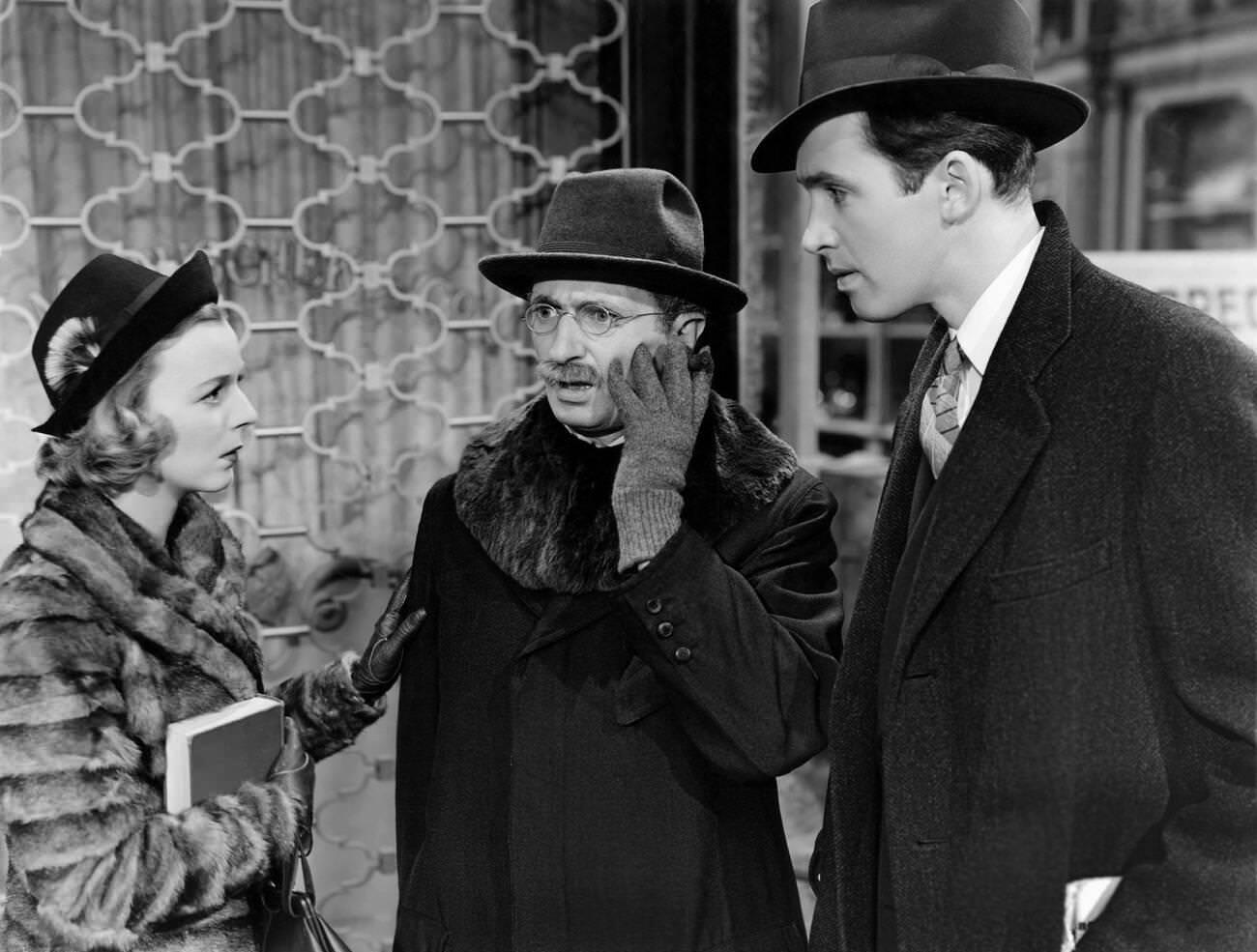 Margaret Sullavan, Felix Bressart, And James Stewart In 'The Shop Around The Corner', 1940.