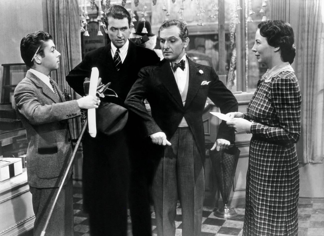 William Tracy, James Stewart, Joseph Schildkraut, And Sara Haden In 'The Shop Around The Corner', 1940.