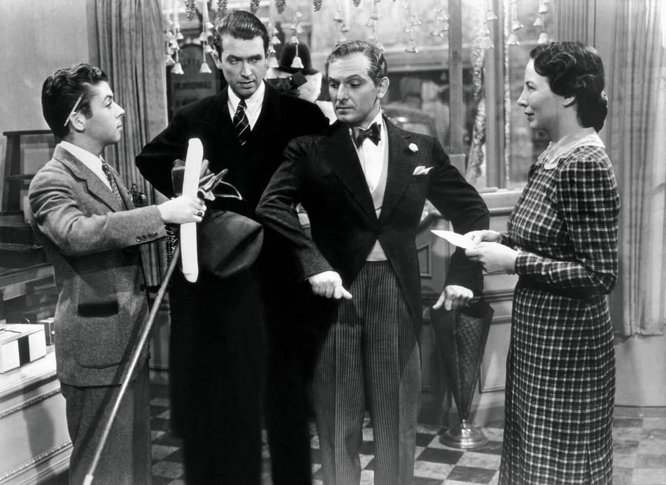 William Tracy, James Stewart, Joseph Schildkraut, And Sara Haden In 'The Shop Around The Corner', 1940.