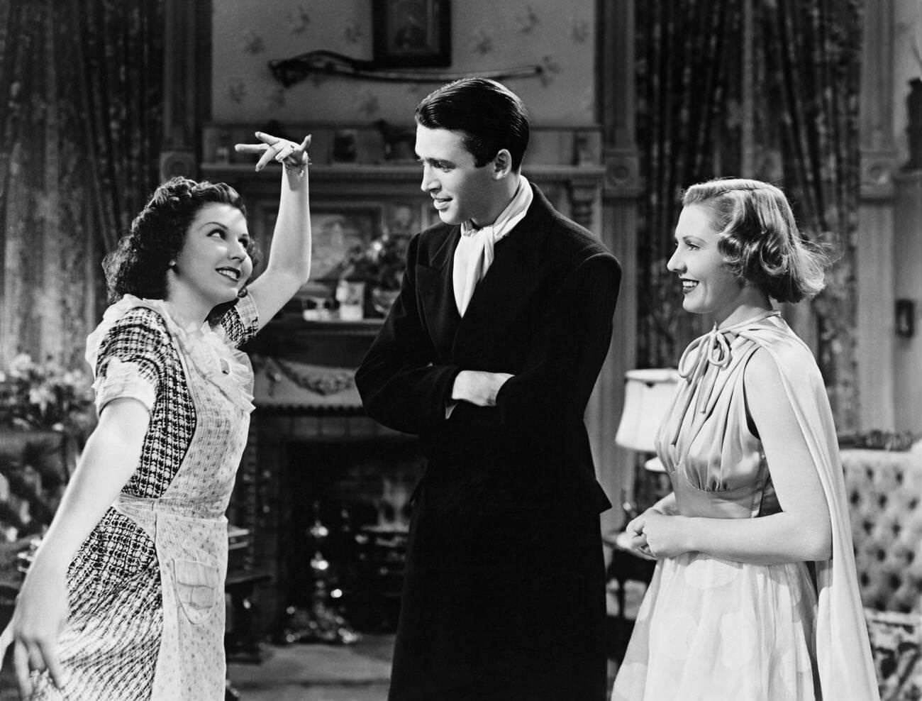 James Stewart, Jean Arthur, And Ann Miller In &Amp;Quot;You Can'T Take It With You&Amp;Quot;, 1938.