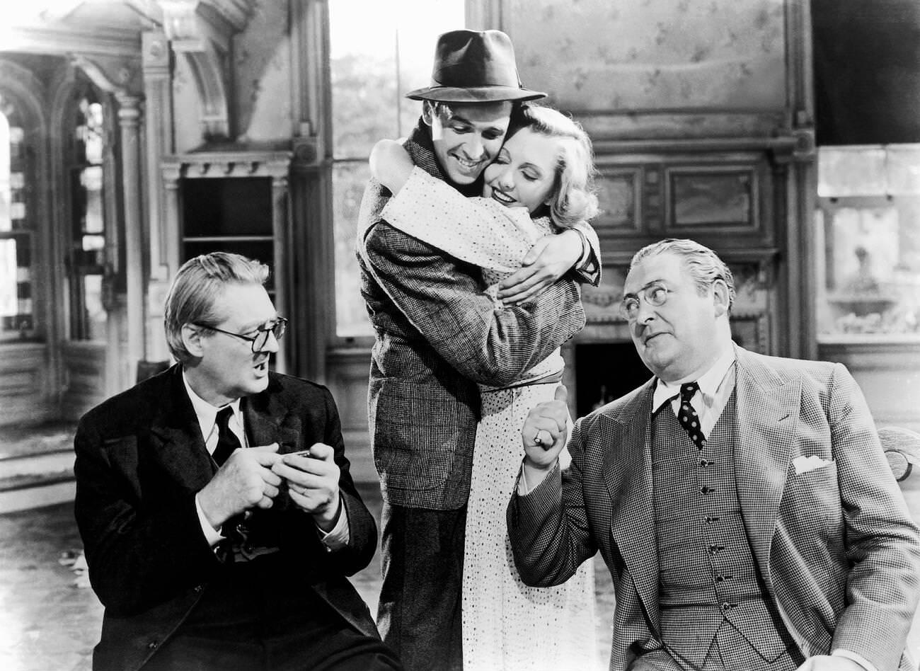 James Stewart, Jean Arthur, And Edward Arnold In &Amp;Quot;You Can'T Take It With You&Amp;Quot;, 1938.