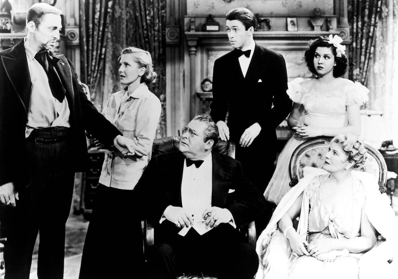 Jean Arthur, James Stewart, And Edward Arnold In &Amp;Quot;You Can'T Take It With You&Amp;Quot;, 1938.
