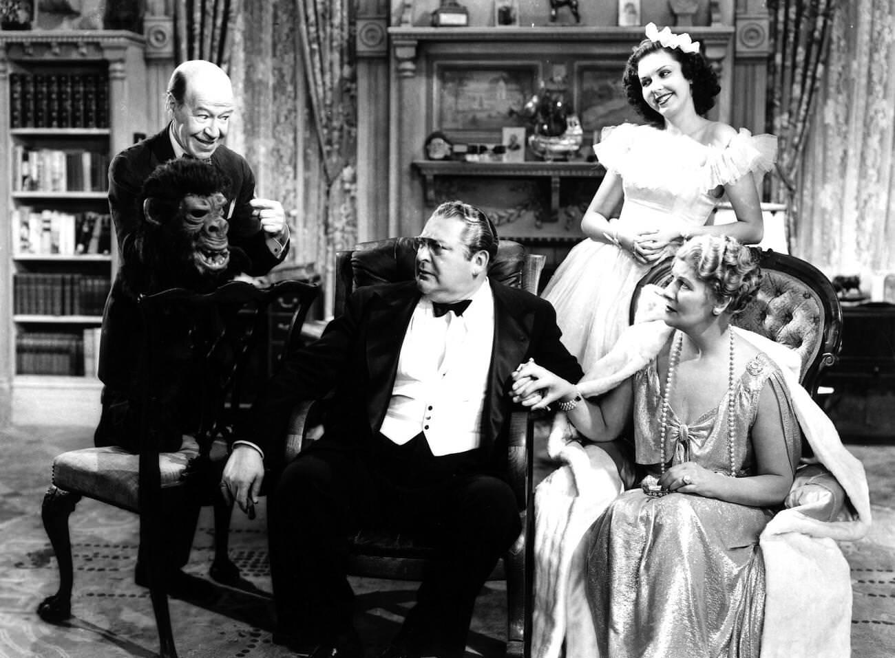 Donald Meek, Edward Arnold, Ann Miller, And Spring Byington In &Amp;Quot;You Can'T Take It With You&Amp;Quot;, 1938.