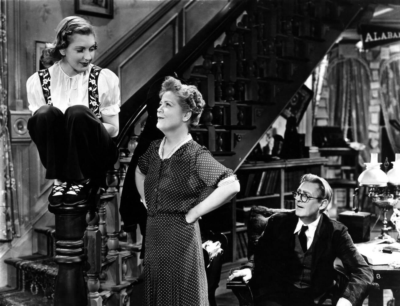 Jean Arthur, Spring Byington, And Lionel Barrymore In &Amp;Quot;You Can'T Take It With You&Amp;Quot;, 1938.