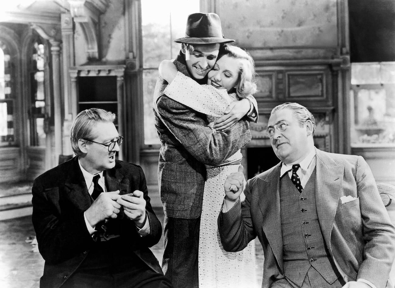 James Stewart, Jean Arthur, And Edward Arnold In &Amp;Quot;You Can'T Take It With You&Amp;Quot;, 1938.