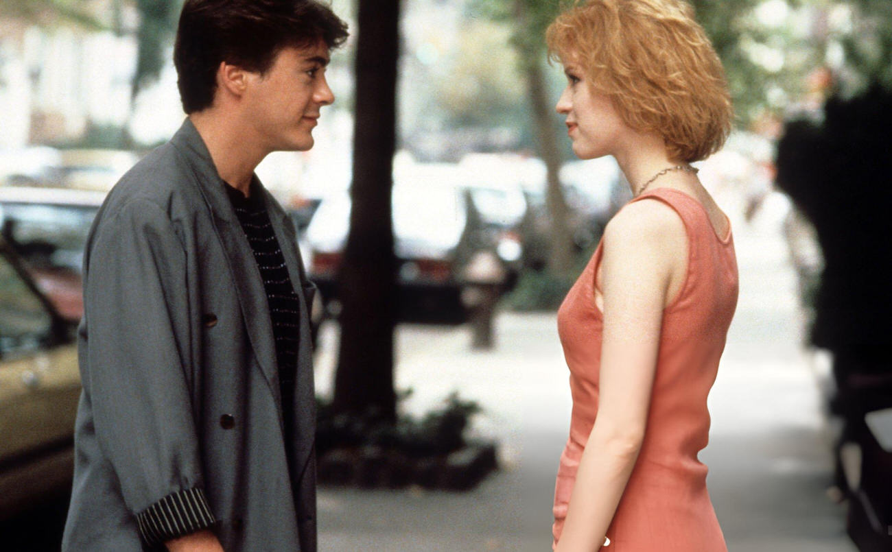 Robert Downey Jr And Molly Ringwald In The Pick-Up Artist, 1987.