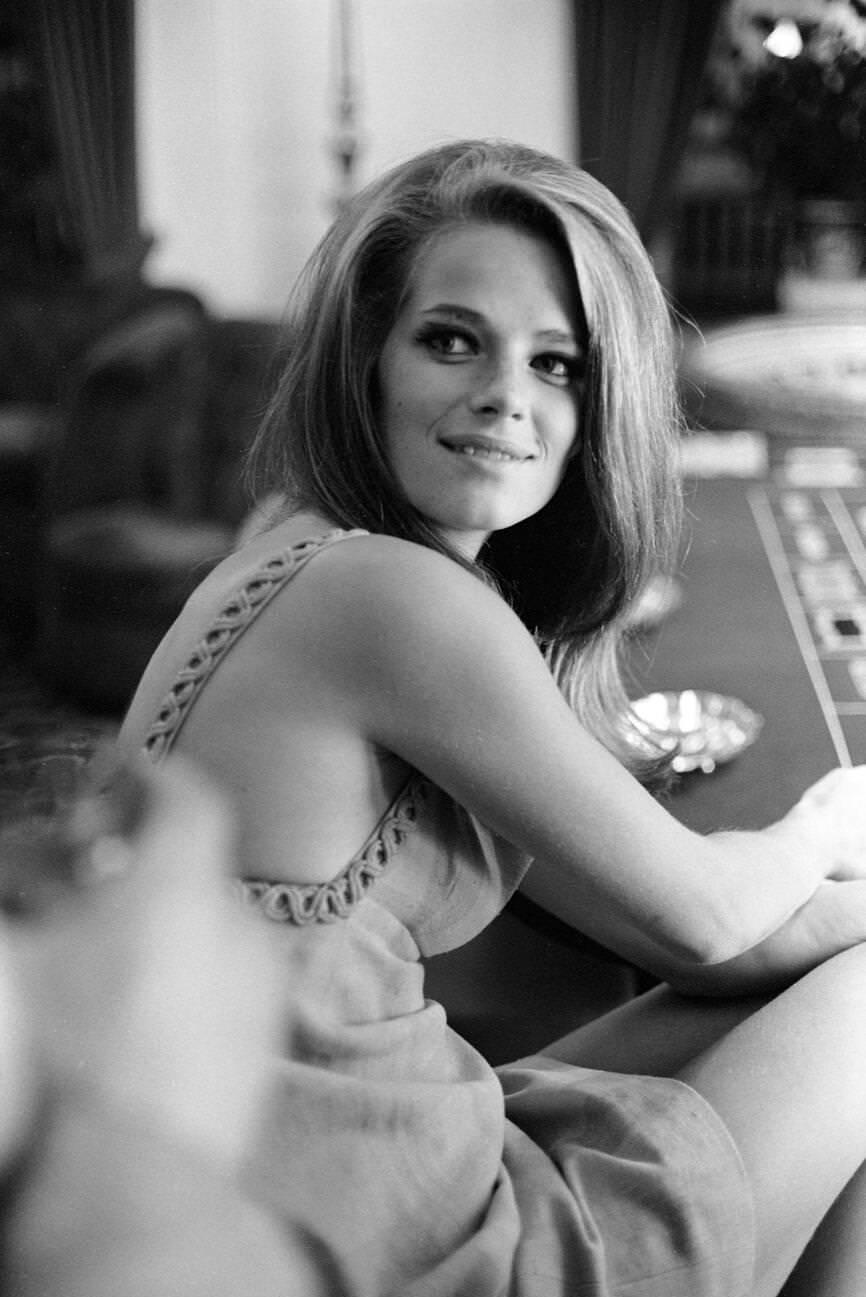 Charlotte Rampling Gambling At The Pair Of Shoes, A Casino In London, 1966.