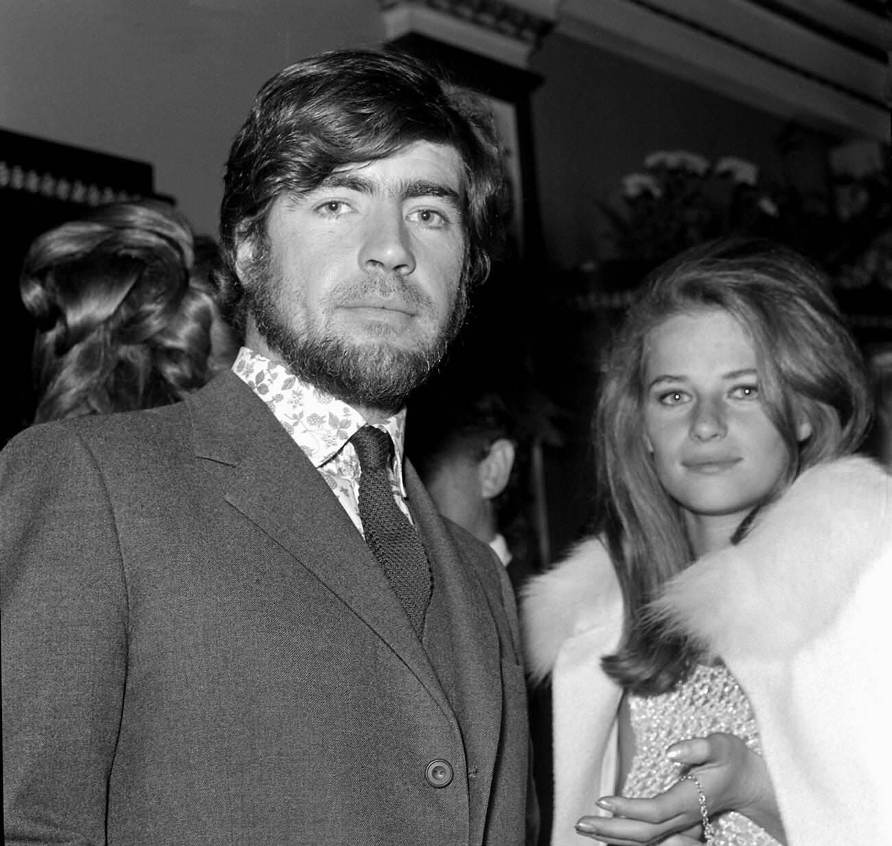 Alan Bates And Charlotte Rampling, 1966.
