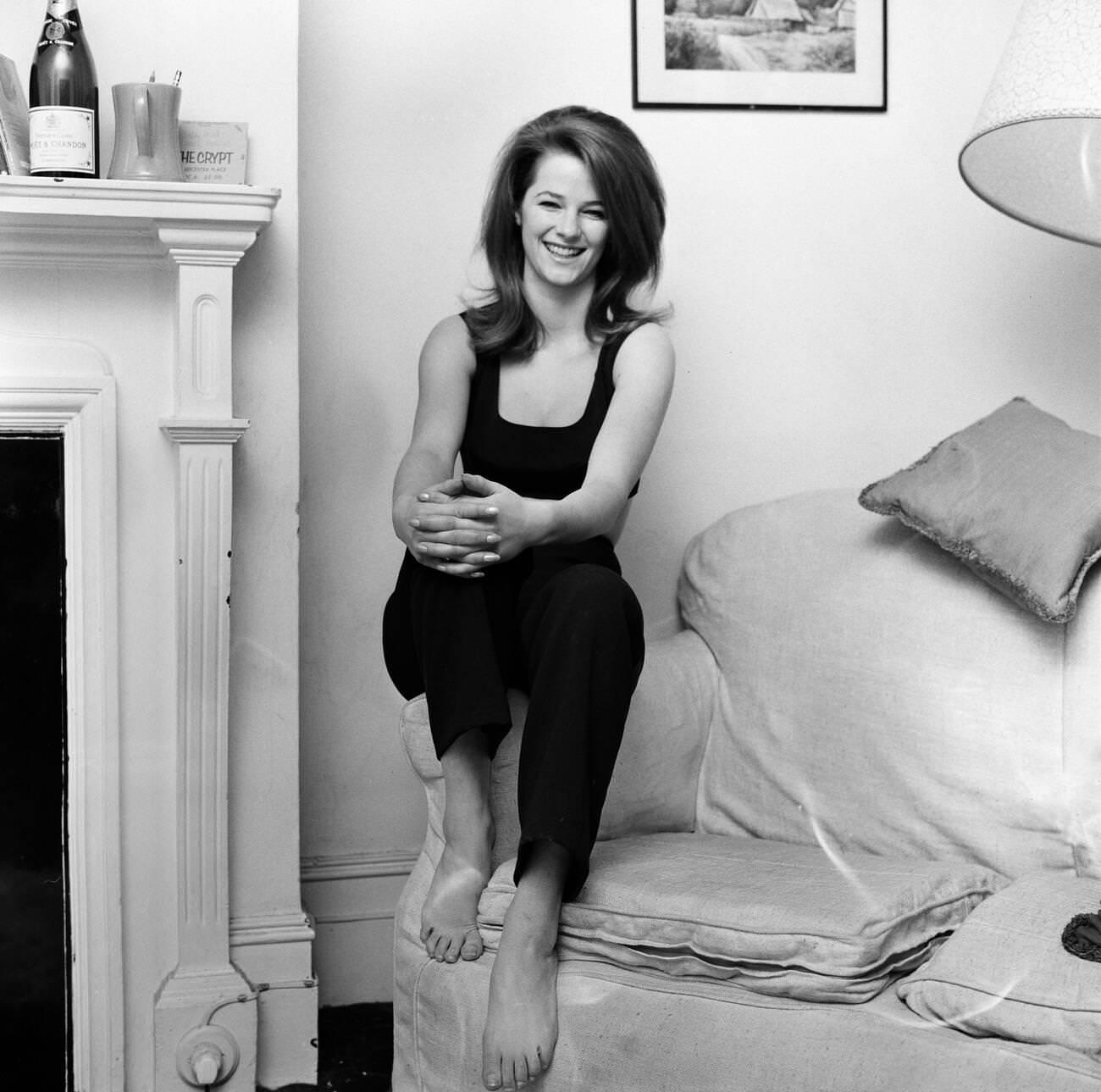 19-Year-Old Charlotte Rampling Pictured At Her Chelsea Flat, 1965.