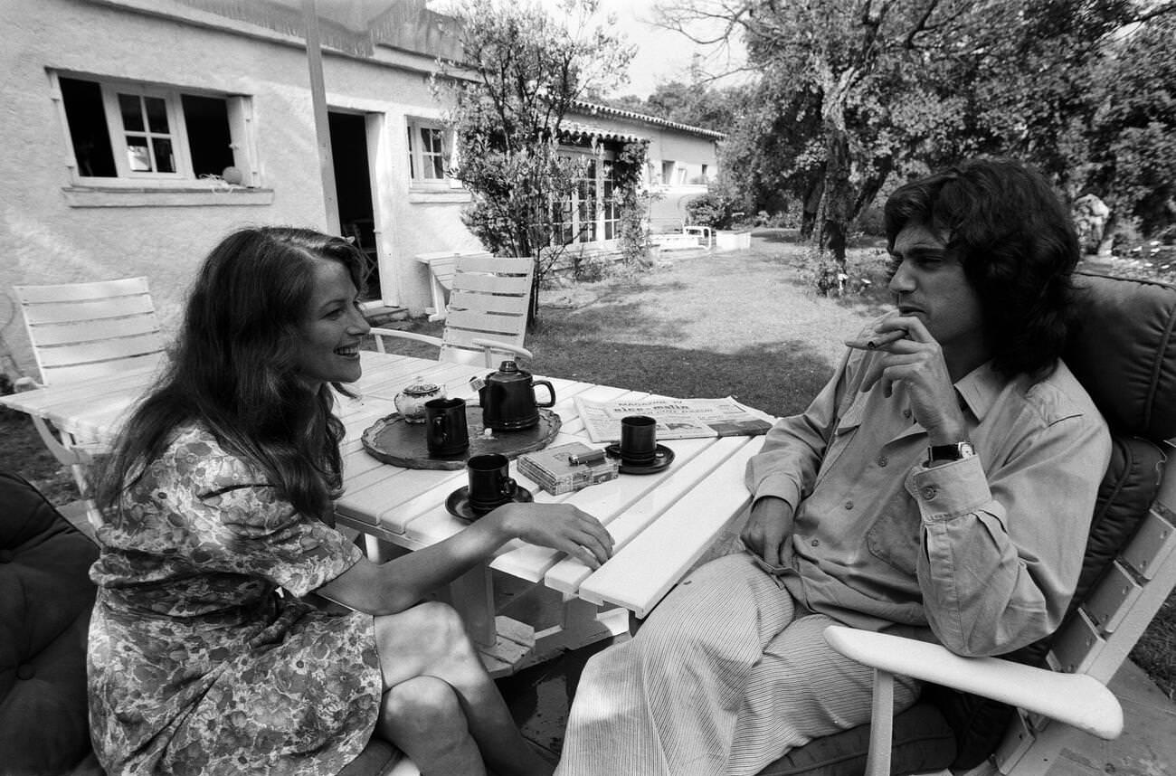 Charlotte Rampling With Her Boyfriend Jean Michel Jarre, 1977.