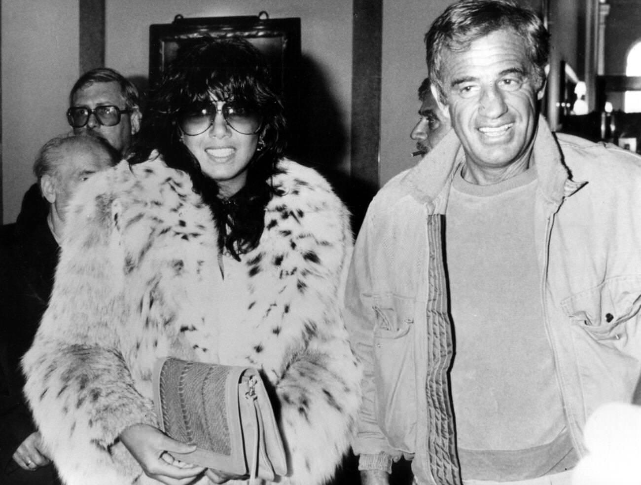 Jean-Paul Belmondo With Maria Carlos Sotto Mayor, 1980S.
