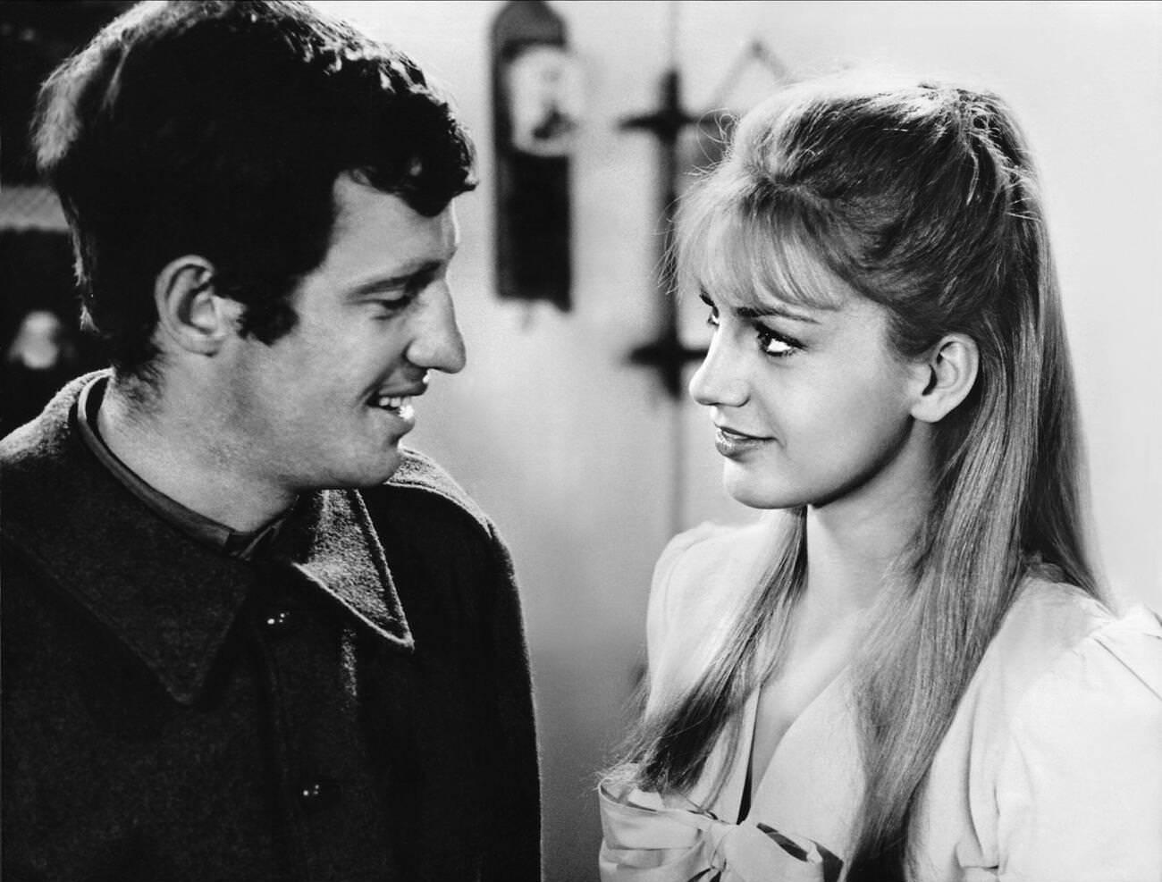 Jean-Paul Belmondo, Catherine Spaak, And 'Weekend At Dunkirk', 1964.