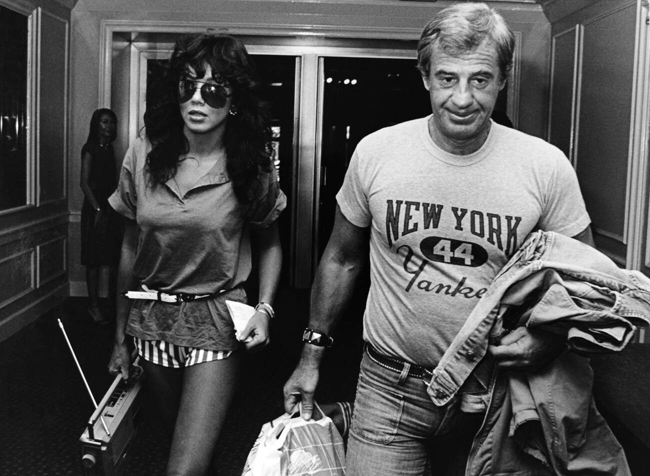 Jean-Paul Belmondo With Companion Carlos Sotto Mayor, 1982.