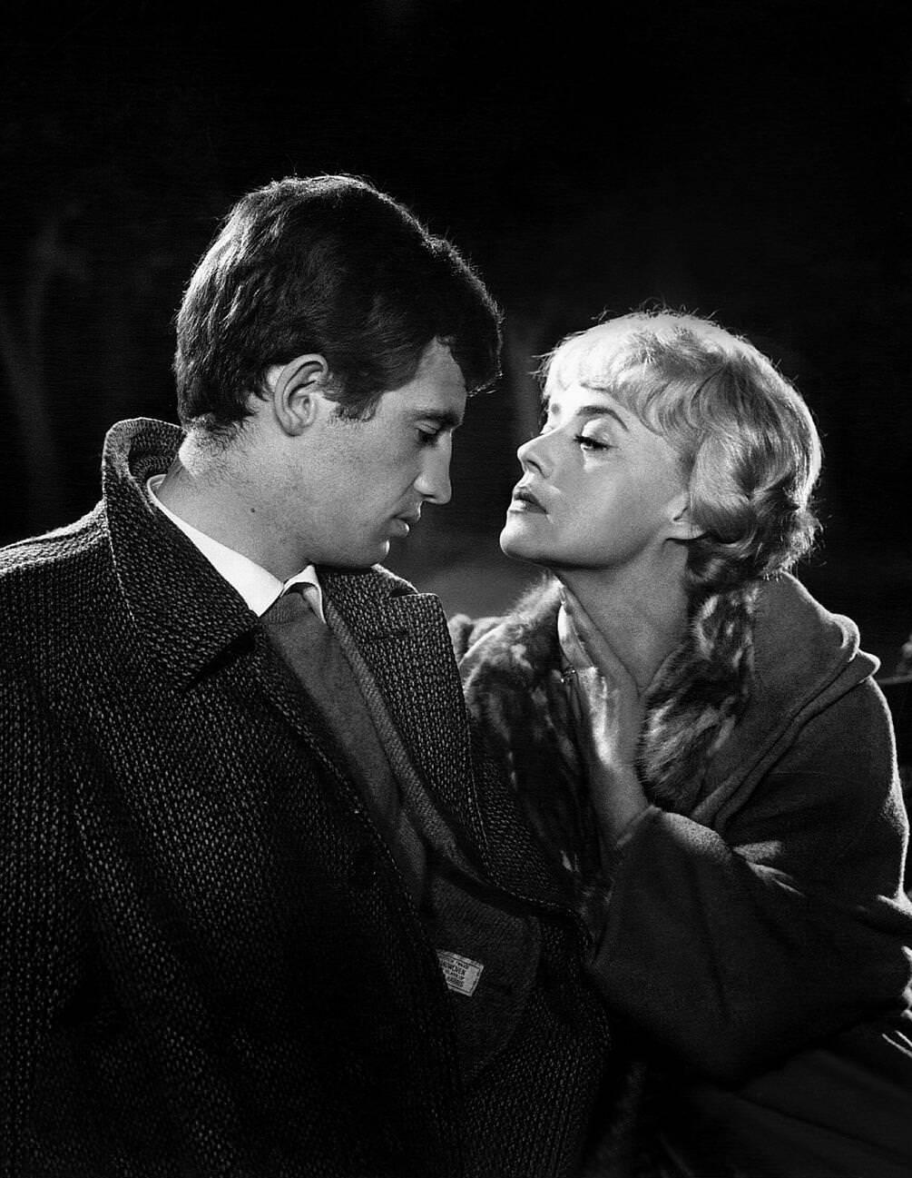 Jean-Paul Belmondo And Jeanne Moreau In 'Seven Days... Seven Nights', 1960.