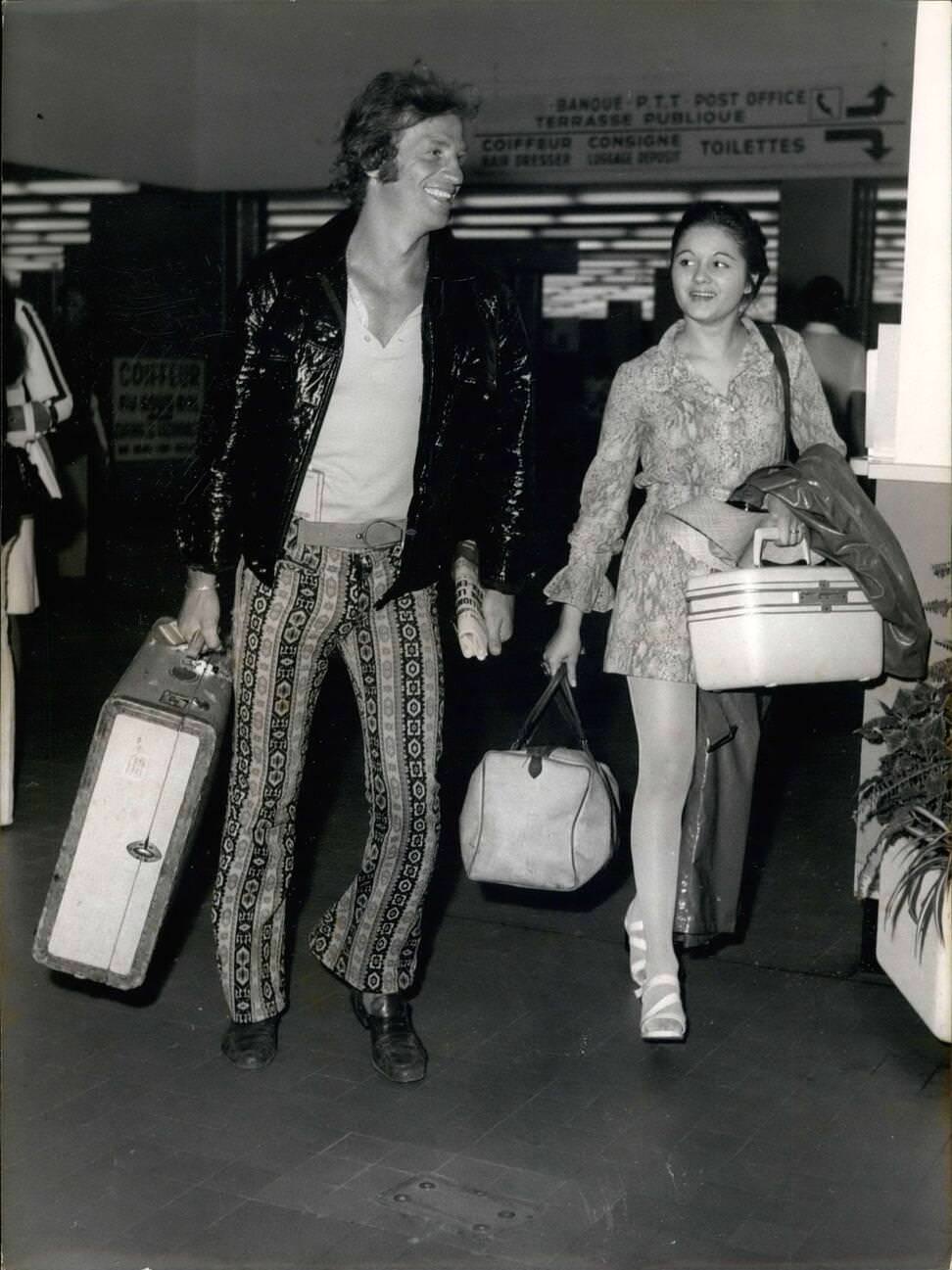 Jean-Paul Belmondo And His Daughter Florence, 1970.