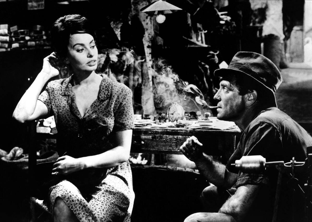 Sophia Loren And Jean-Paul Belmondo In 'Two Women', 1960.