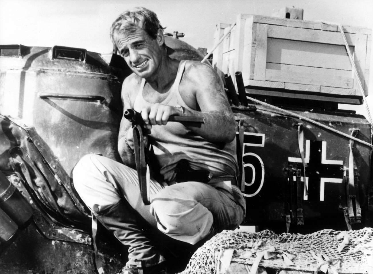 Jean-Paul Belmondo As Sergeant Pierre Augagneur In 'Les Morfalous', 1983.