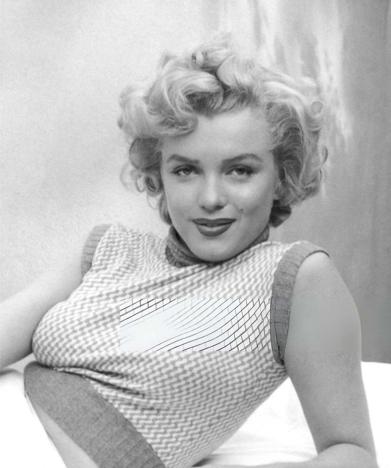 Marilyn Monroe On A Towel-Covered Deckchair At The Hotel Bel-Air, 1953.