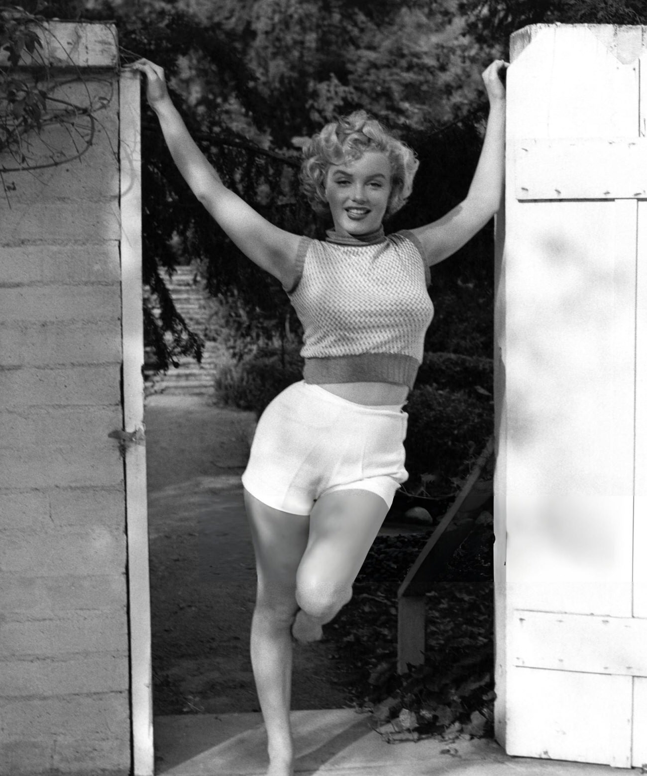 Marilyn Monroe Posing At The Hotel Bel-Air, 1953.