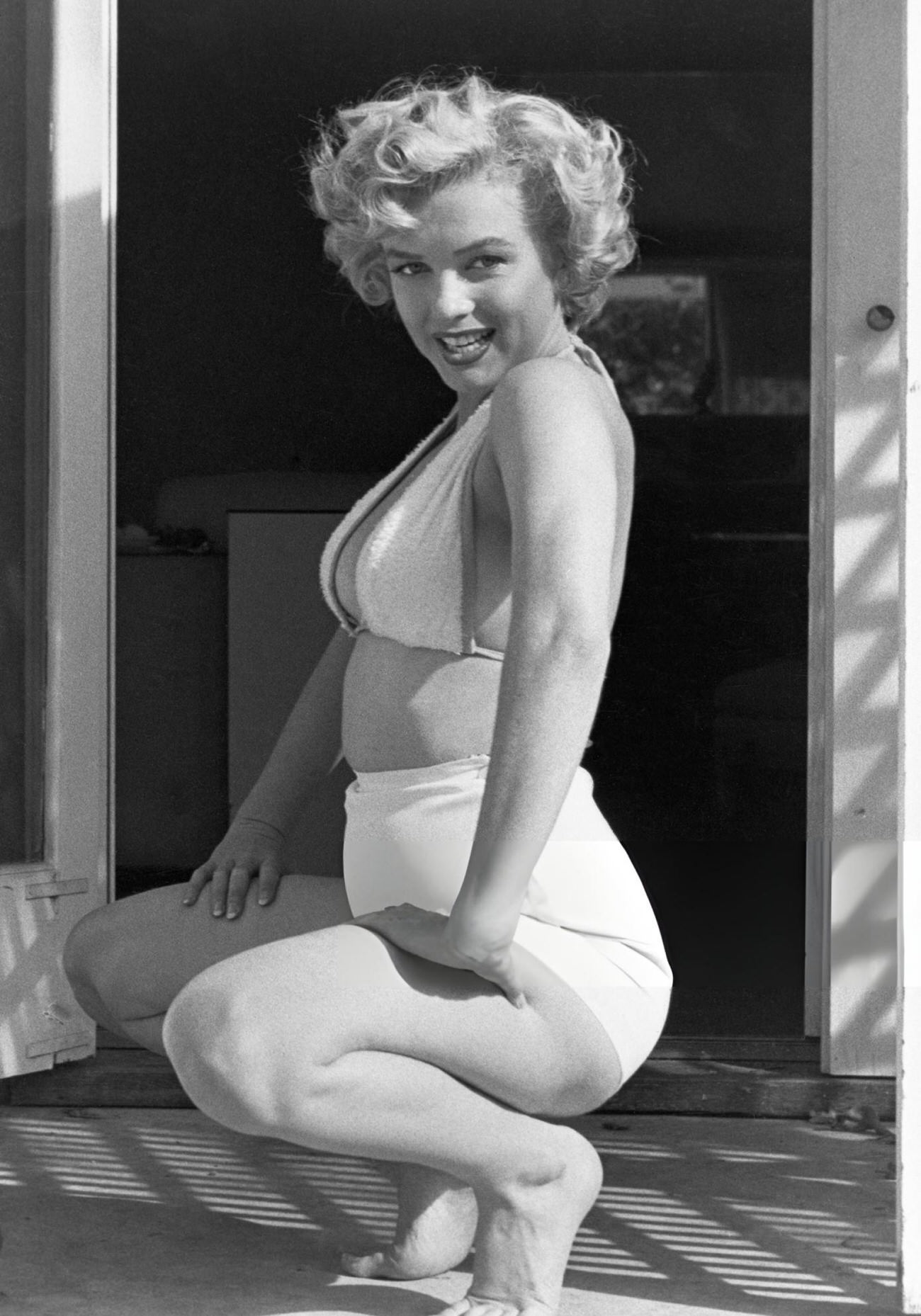 Marilyn Monroe Posing At The Hotel Bel-Air, 1953.