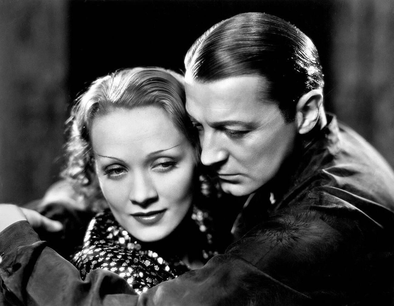 Marlene Dietrich And Clive Brook In ‘Shanghai Express’, 1932.