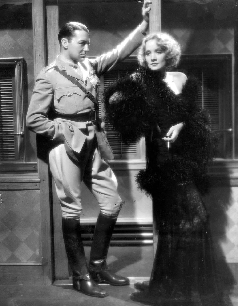 Clive Brook And Marlene Dietrich In ‘Shanghai Express’, 1932.