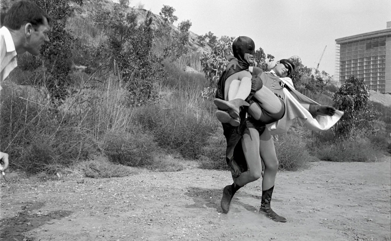 Adam West And Burt Ward In &Amp;Quot;Hi, Diddle Riddle/Smack In The Middle&Amp;Quot;, 1966.