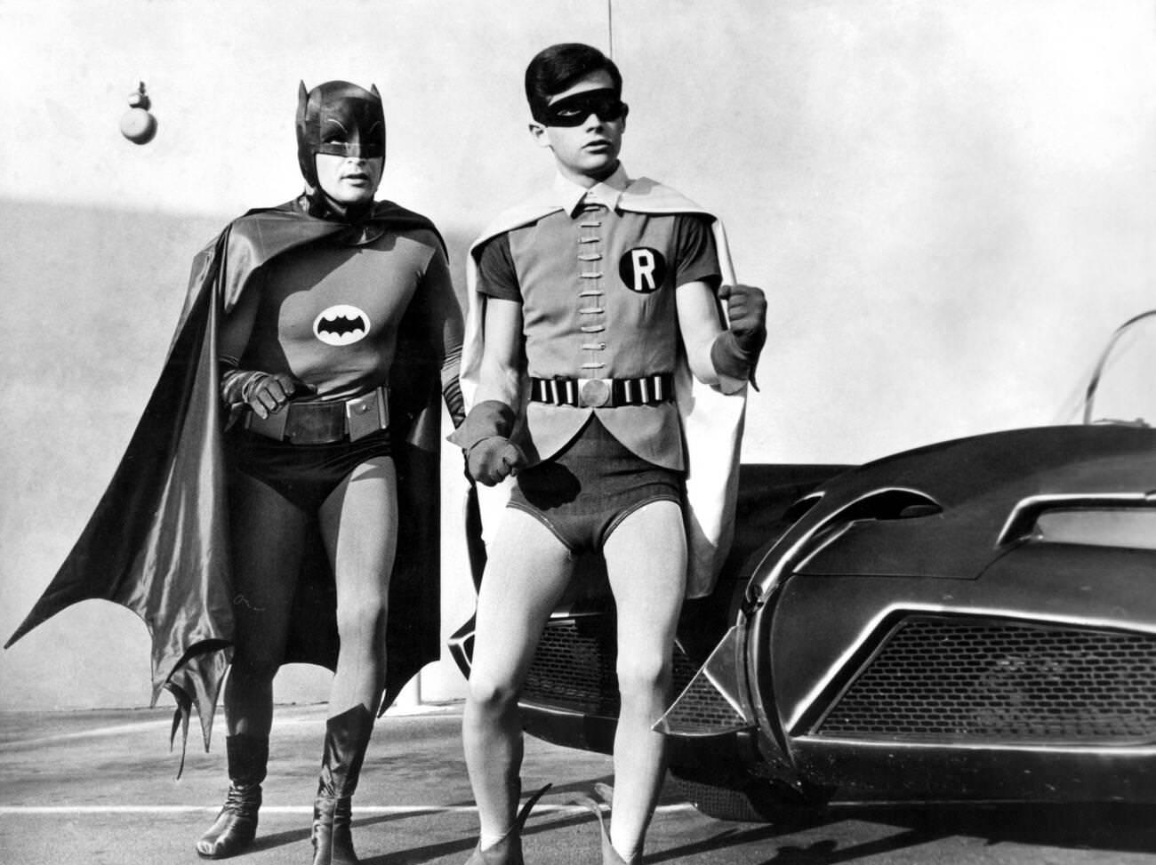 Adam West As Batman And Burt Ward As Robin, 1966.