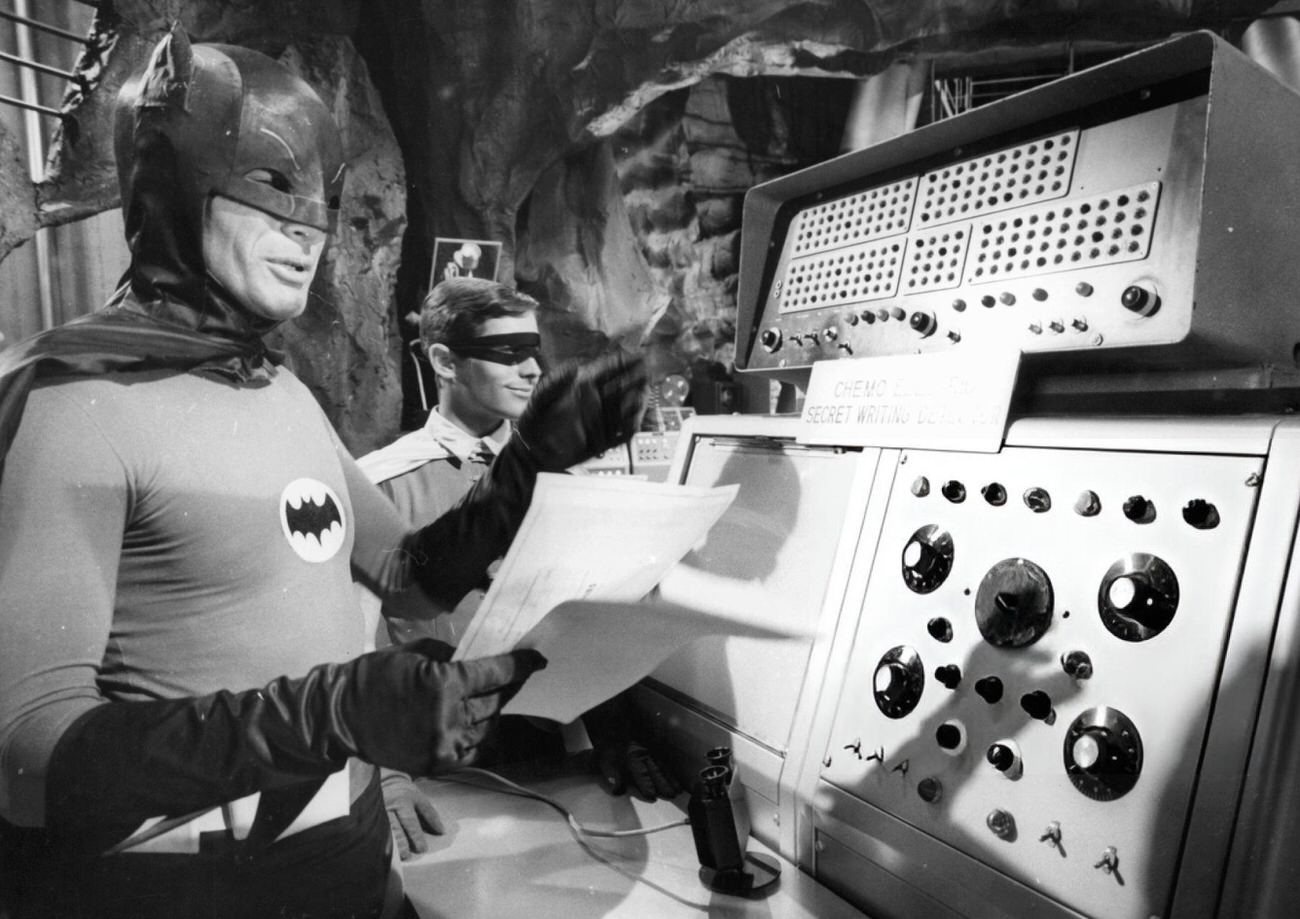 Adam West As Batman In A Scene From The Film 'Batman', 1960S.