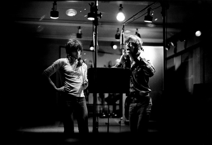 Mick Jagger And Keith Richards, Exile On Main Street Recording Session, Los Angeles, 1972