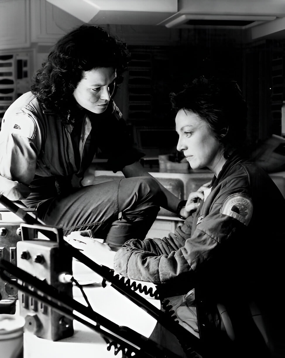 Sigourney Weaver And Veronica Cartwright In A Scene From 'Alien', 1979.