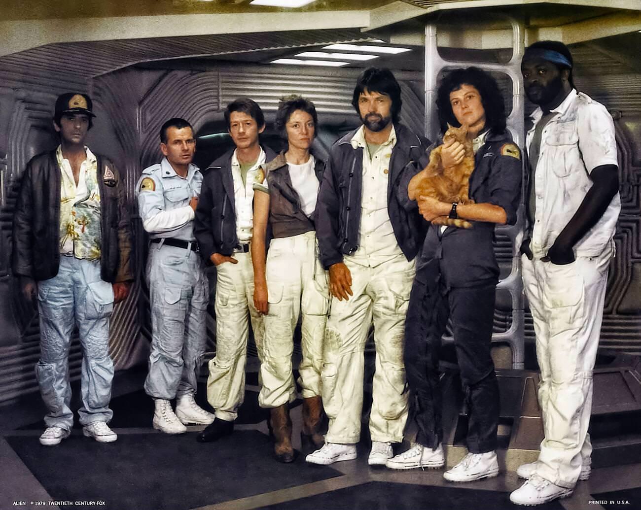 The Crew Of The Uscss Nostromo From 'Alien', 1979.