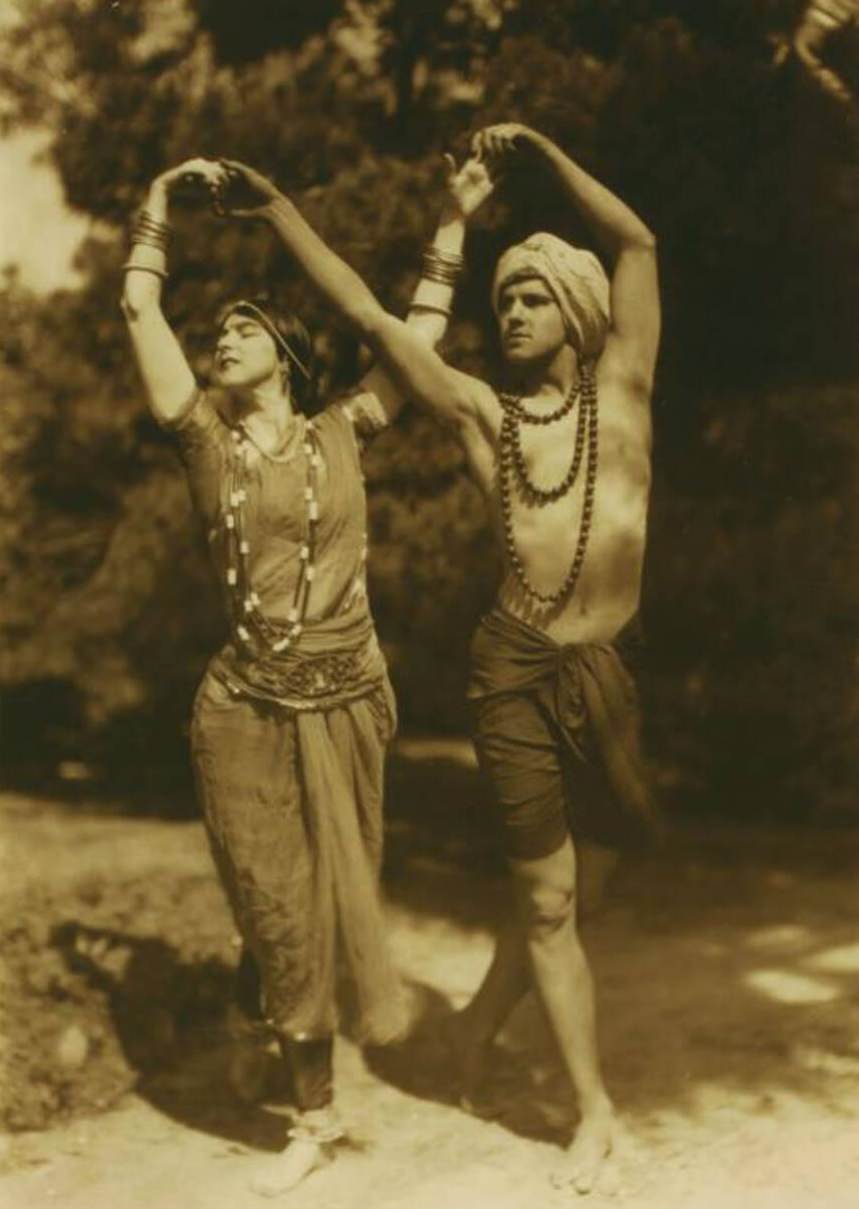 Ruth St. Denis And Ted Shawn In An Out-Of-Doors Photograph, 1920S.