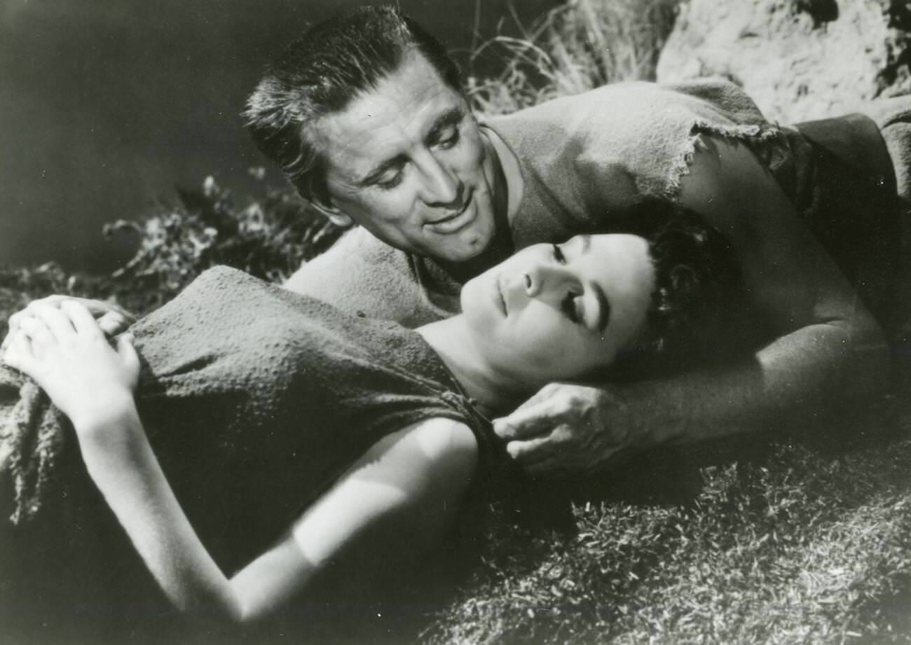 Kirk Douglas And Jean Simmons In Spartacus, 1960.